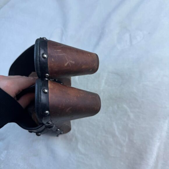 Vintage UGG Leather and Wood Clogs with Studs - Picture 3 of 6
